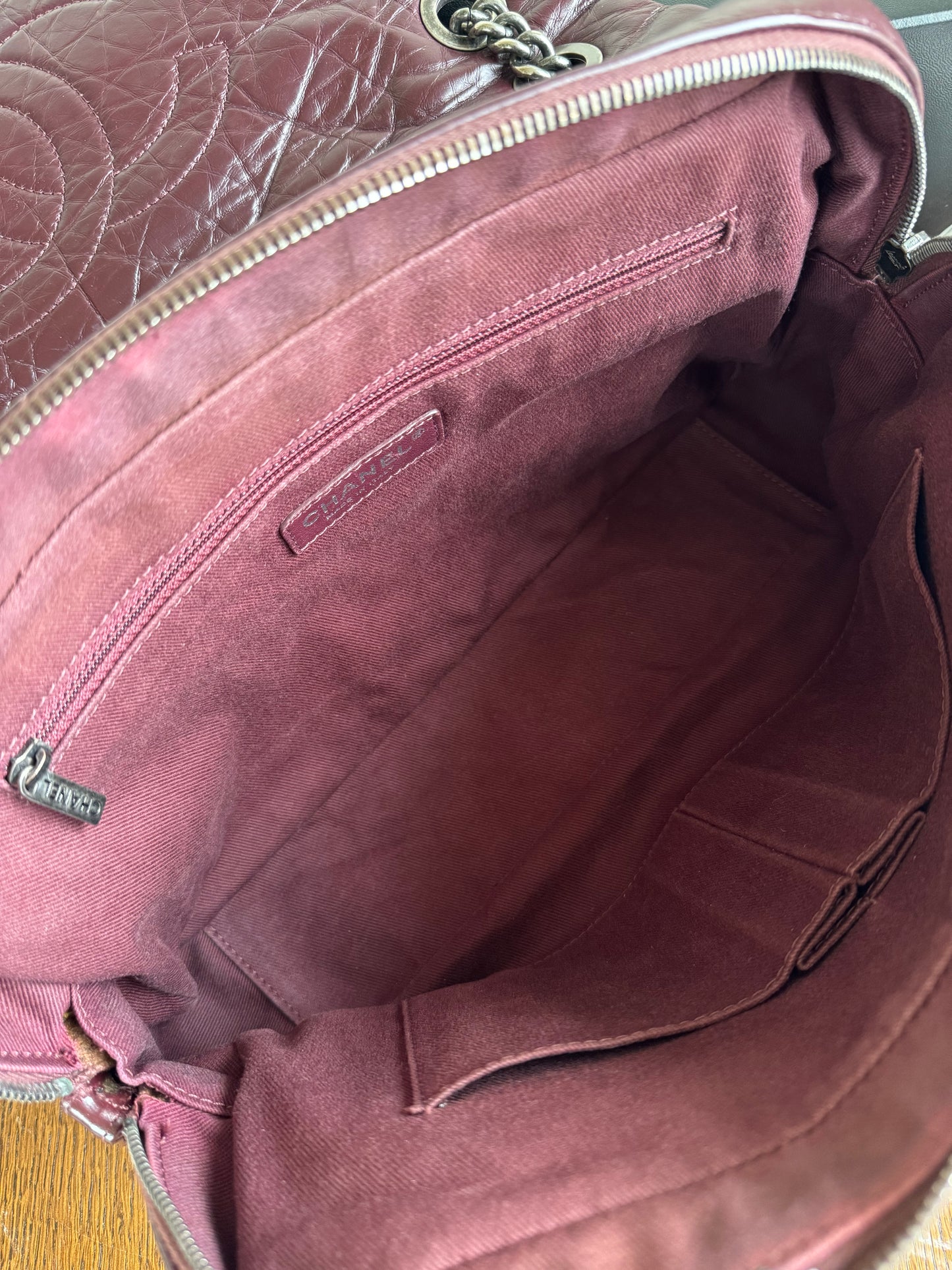 Pre-owned Chanel Portobello Burgundy Aged Calfskin Flap Bag