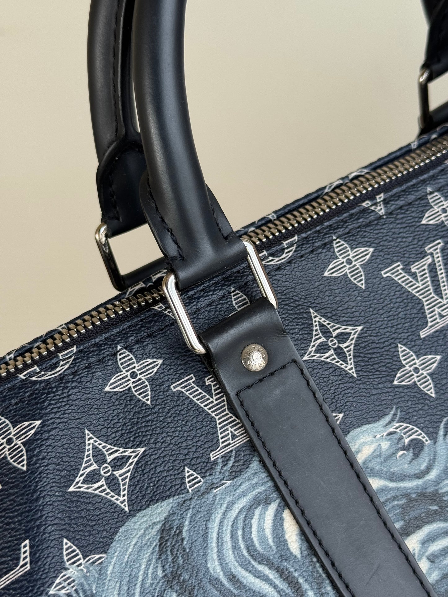 Pre-owned Louis Vuitton Chapman Brothers Keepall 55 Ink Lion Travel Bag