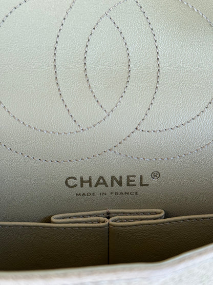 Pre-owned Chanel 2.55 Reissue Large 226 Pistachio Green Nubuck Flap Bag