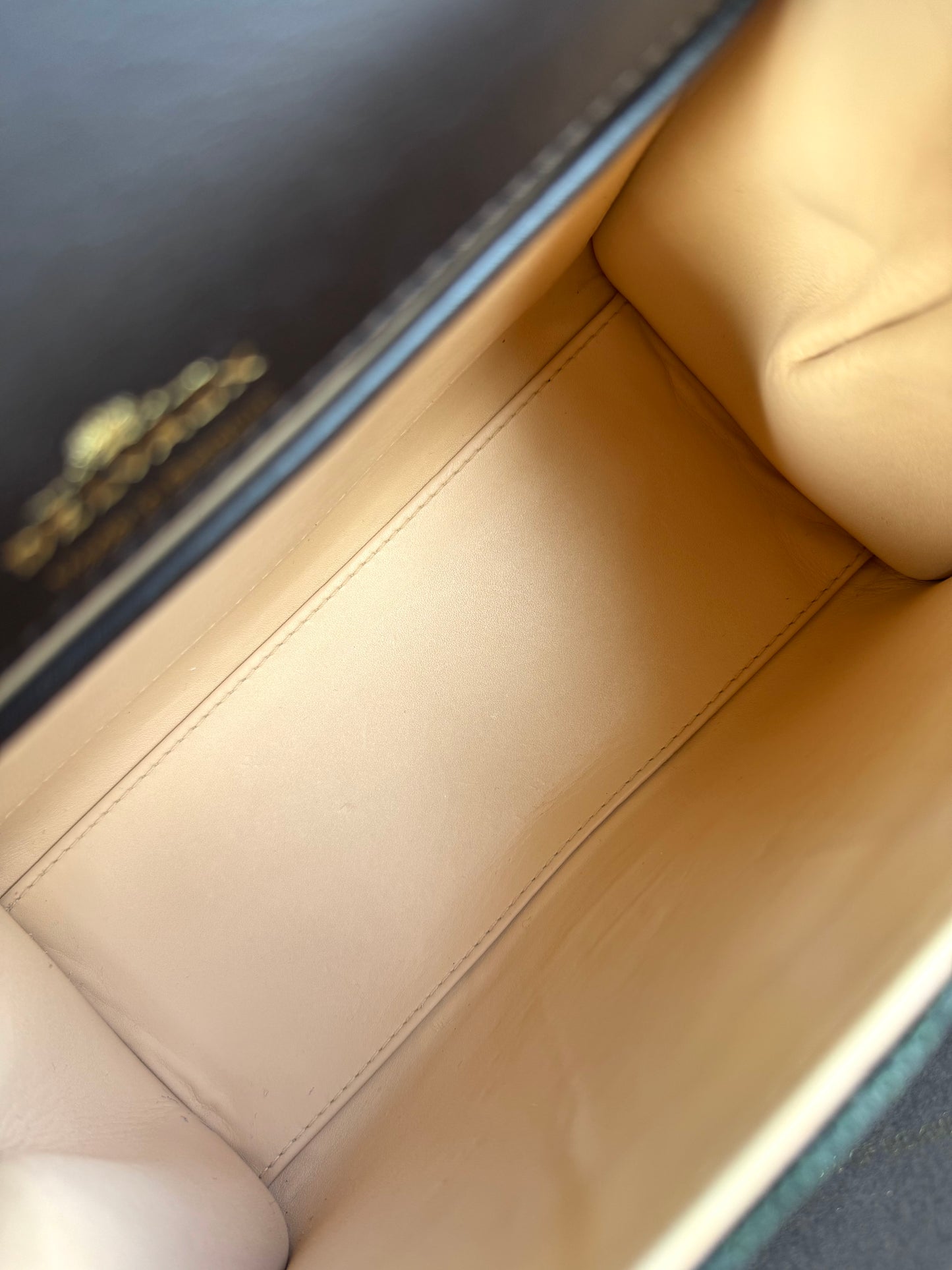 Pre-owned Delvaux Brillant Mini Metallic Dark Green Lizard Bag