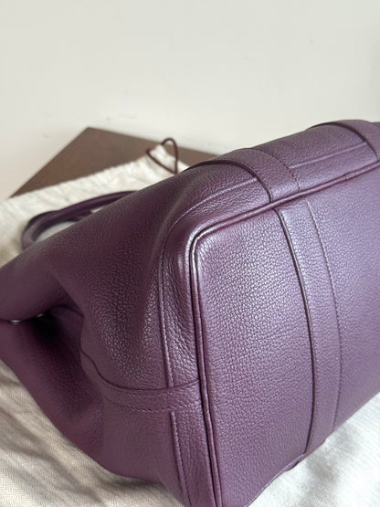 Pre-owned Hermès Garden Party 36 Purple Negonda Leather Tote Bag