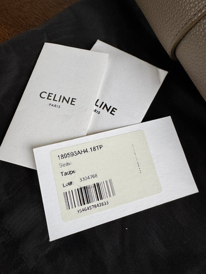 Pre-owned Céline Seau Sangle Taupe Leather Tote Bag