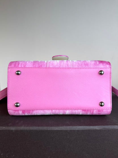 Pre-owned Delvaux Brillant Mini Flamingo Oeillet Leather Bag