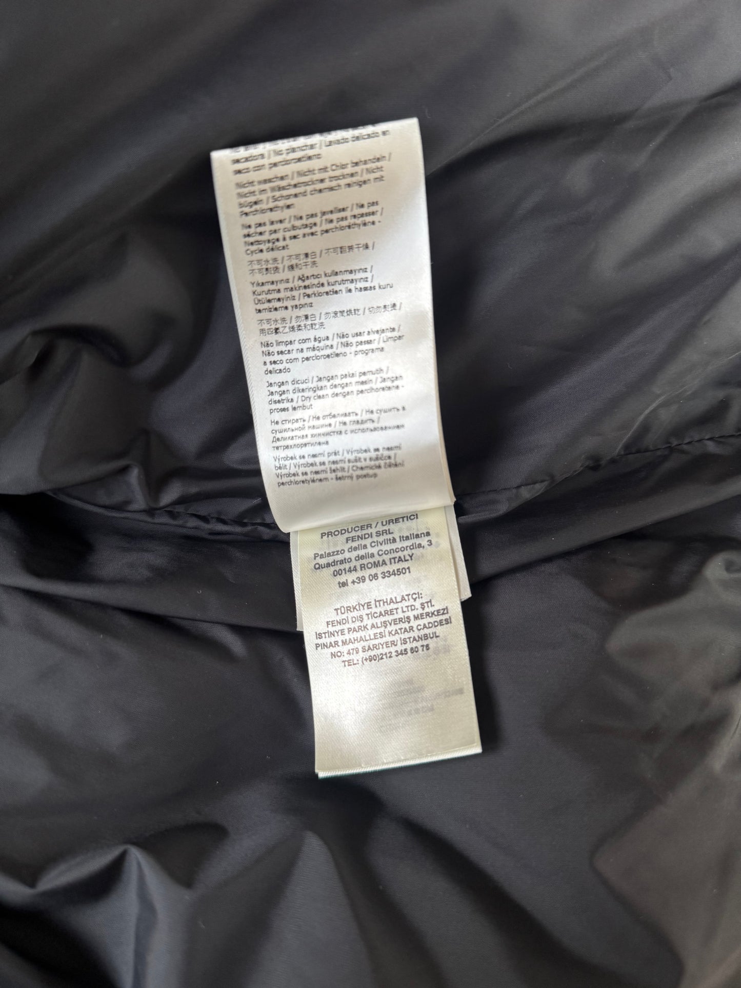 Pre-owned Fendi Silver Full Bomber Down Jacket