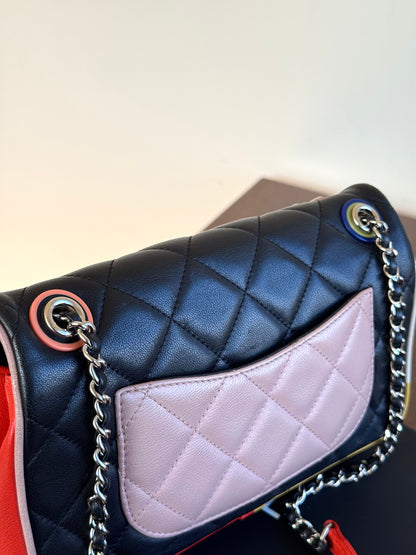 Pre-owned Chanel Timeless Medium Cuba Color Lambskin Flap Bag