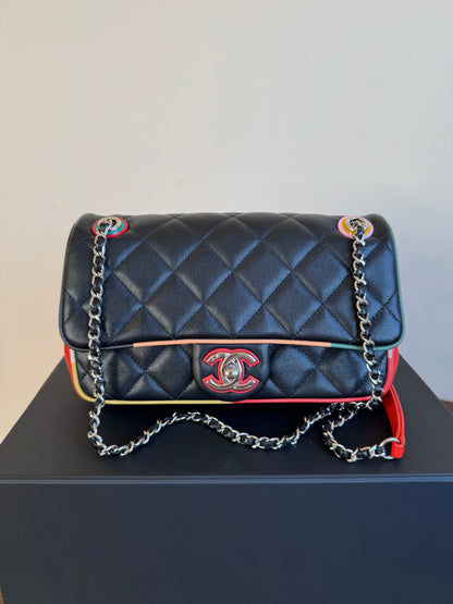 Pre-owner Chanel Timeless Small Cuba Color Lambskin Flap Bag