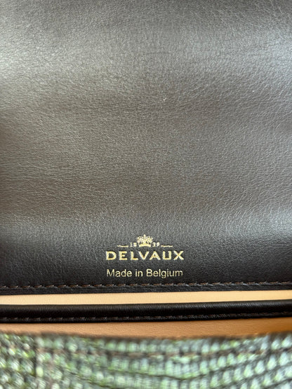 Pre-owned Delvaux Brillant Mini Metallic Dark Green Lizard Bag