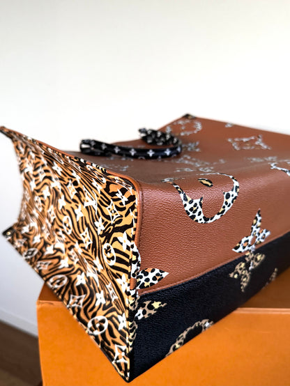 Pre-owned Louis Vuitton OnTheGo GM Jungle Monogram Tote Bag Limited Edition
