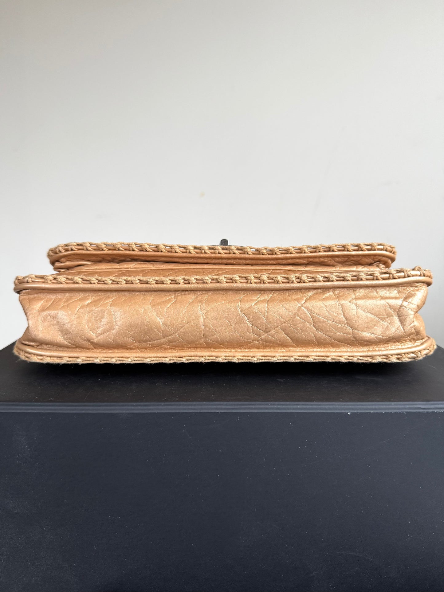 Pre-owned Chanel Chocolat Quilt Reissue Gold Leather Flap Bag