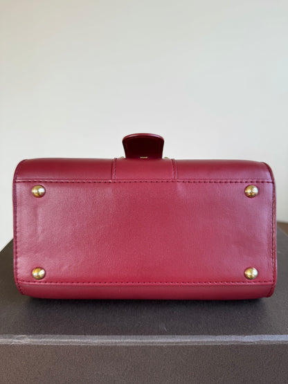 Pre-owned Delvaux Brillant Mini Burgundy Leather Bag