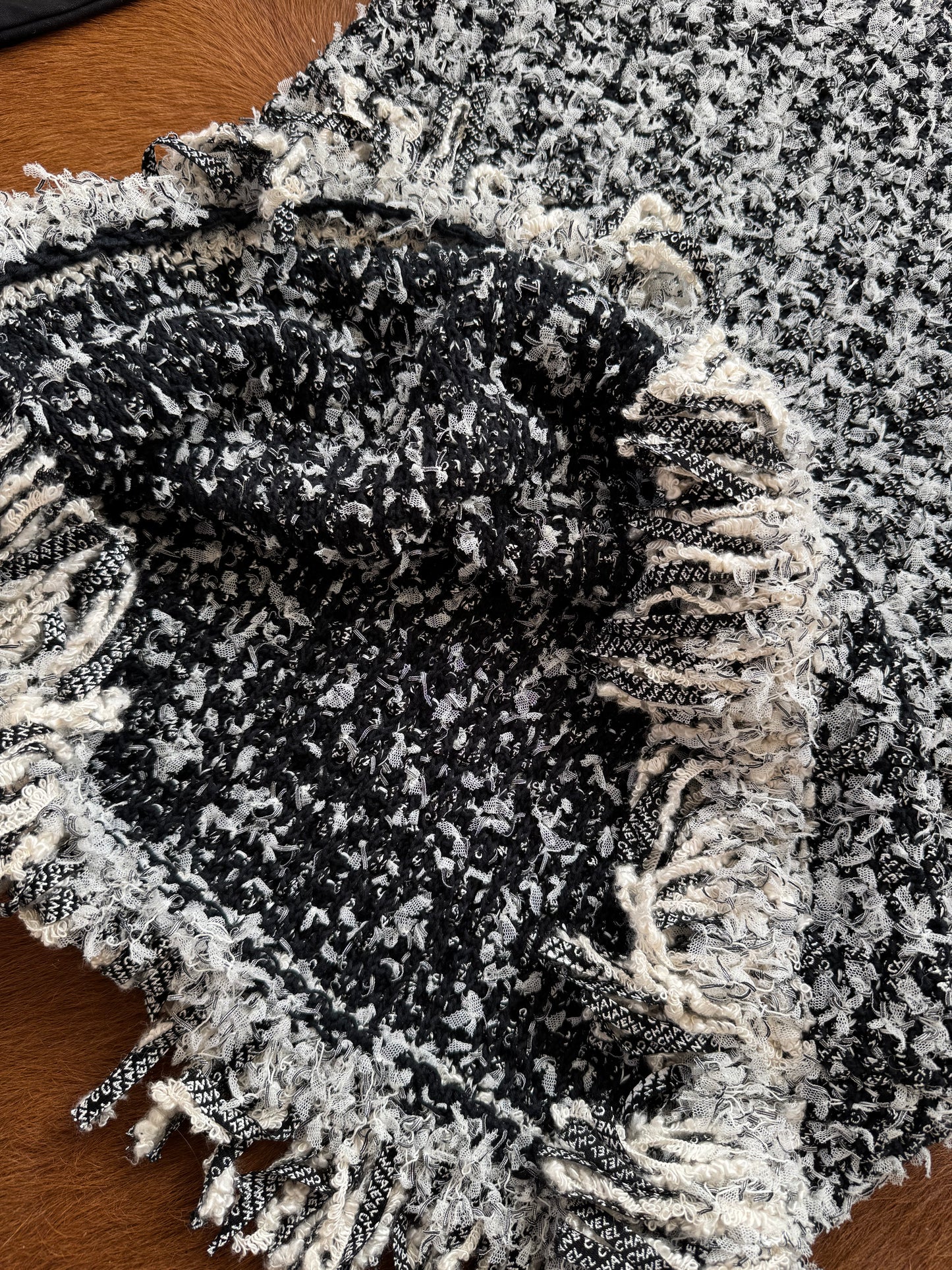 Pre-owned Chanel Black White Cotton Silk Dress