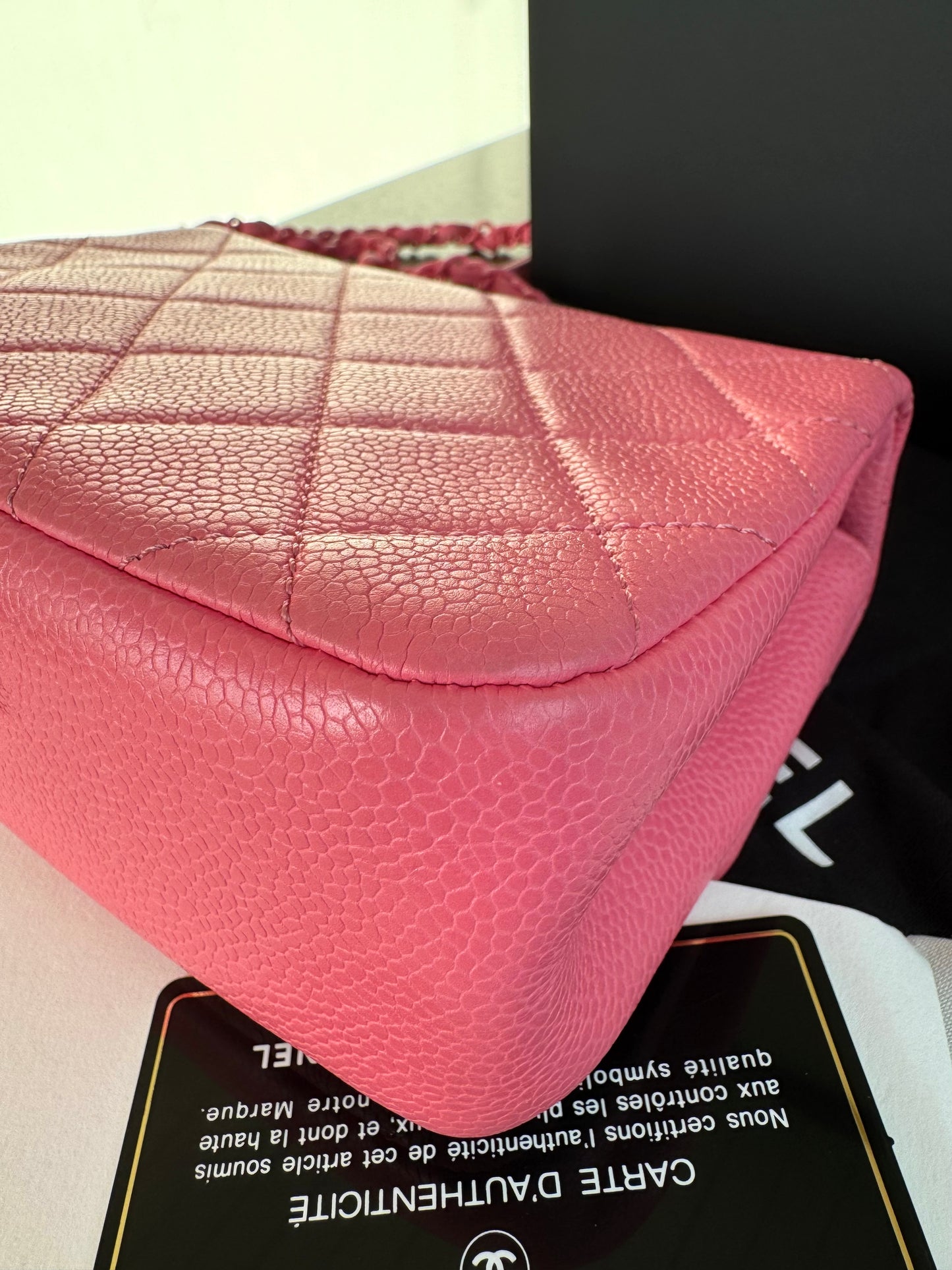 Pre-owned Chanel Timeless Mini Square Incognito Pink Caviar Flap Bag