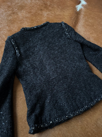 Pre-owned Chanel Paris Dallas Black Tweed Jacket