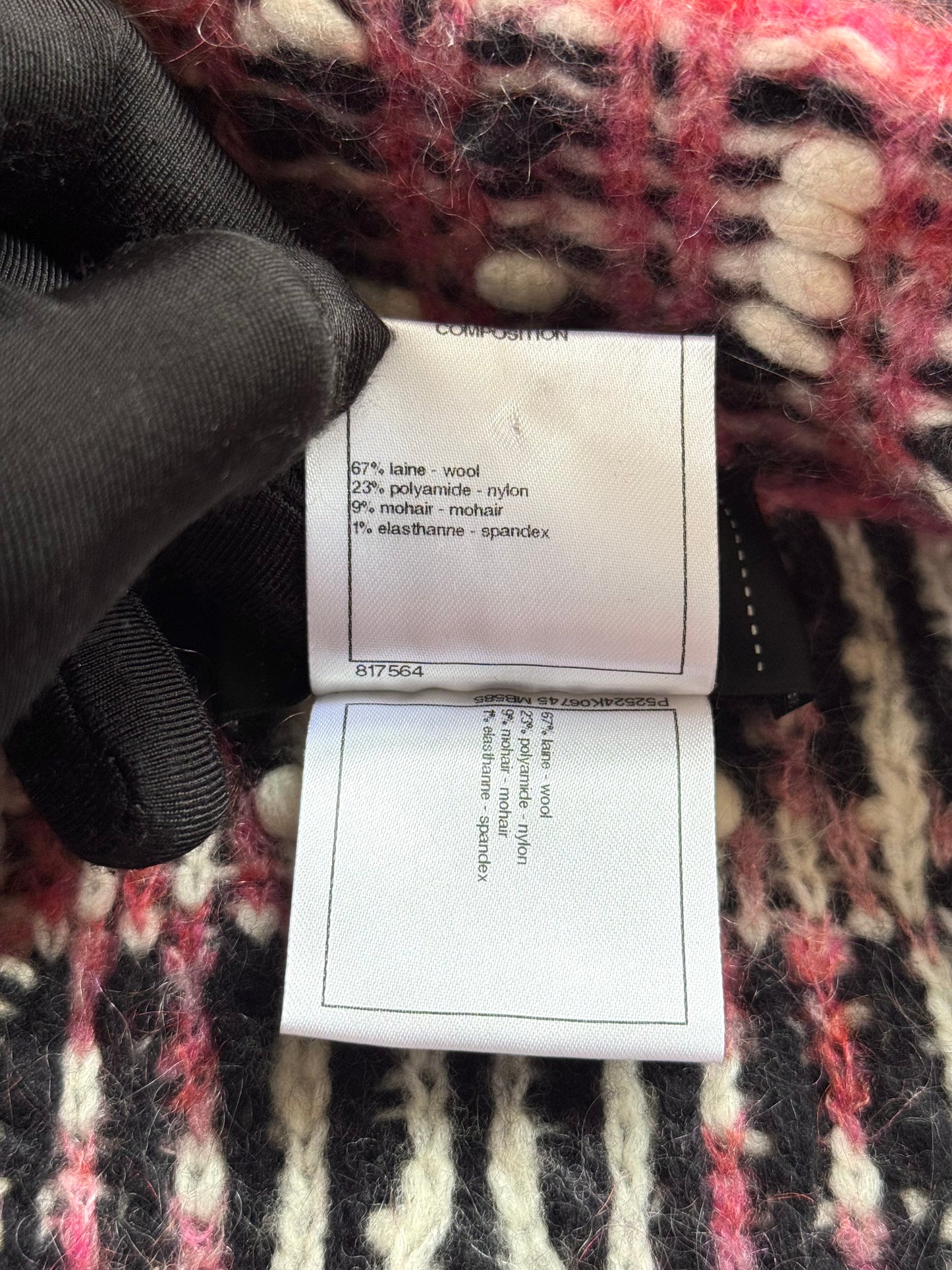 Pre-owned Chanel Paris-Salzburg Black Pink Wool Coat