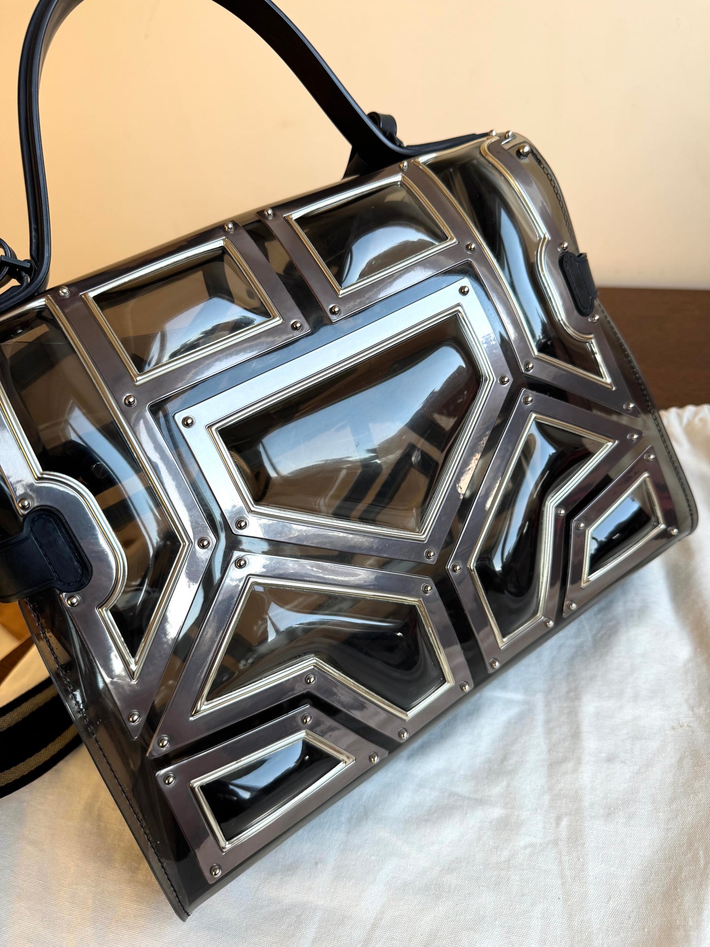 Pre-owned Delvaux Tempête Gladiator Metal Plastic Bag Limited Edition