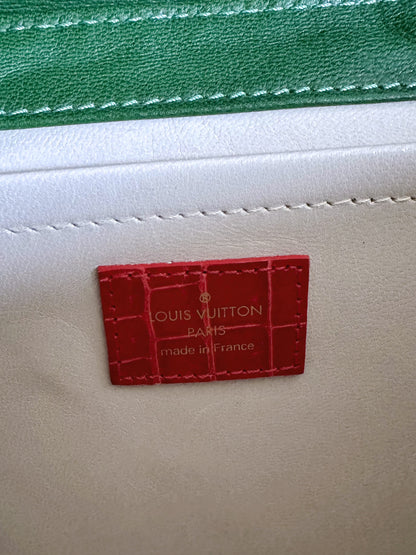 Pre-owned Louis Vuitton Multicolor Dolly Crocodile Velvet Chains Bag Limited Edition
