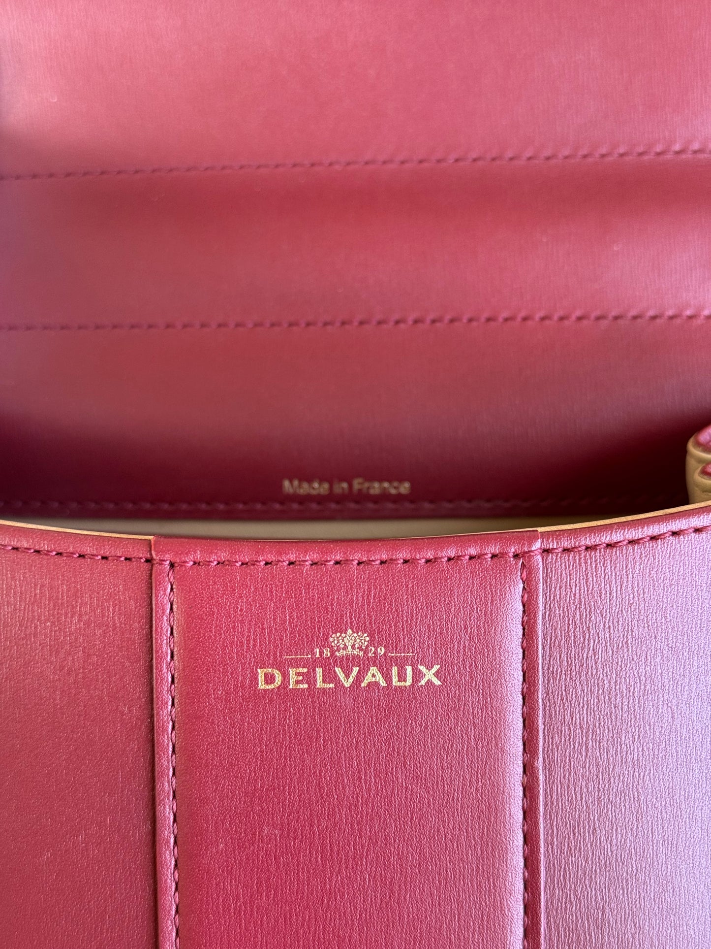 Pre-owned Delvaux Brillant Mini Burgundy Leather Bag