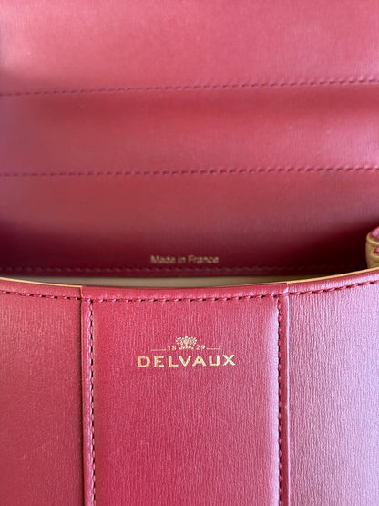 Pre-owned Delvaux Brillant Mini Burgundy Leather Bag