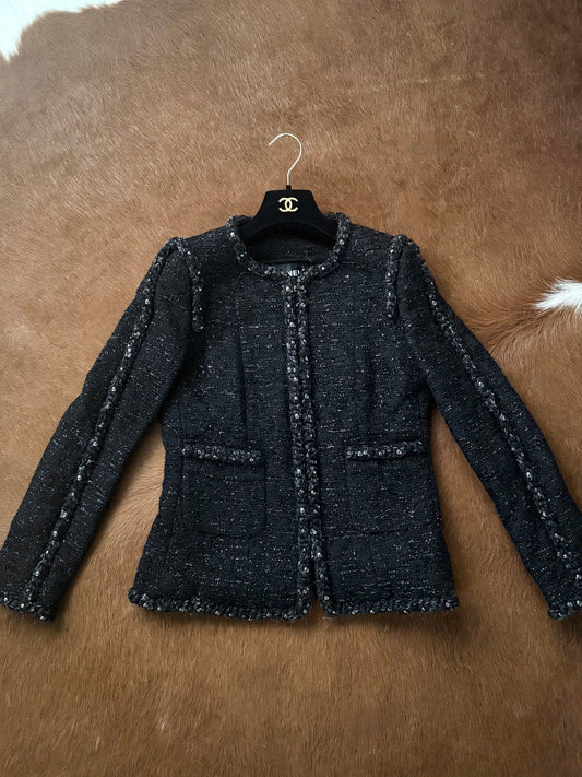 Pre-owned Chanel Paris Dallas Black Tweed Jacket
