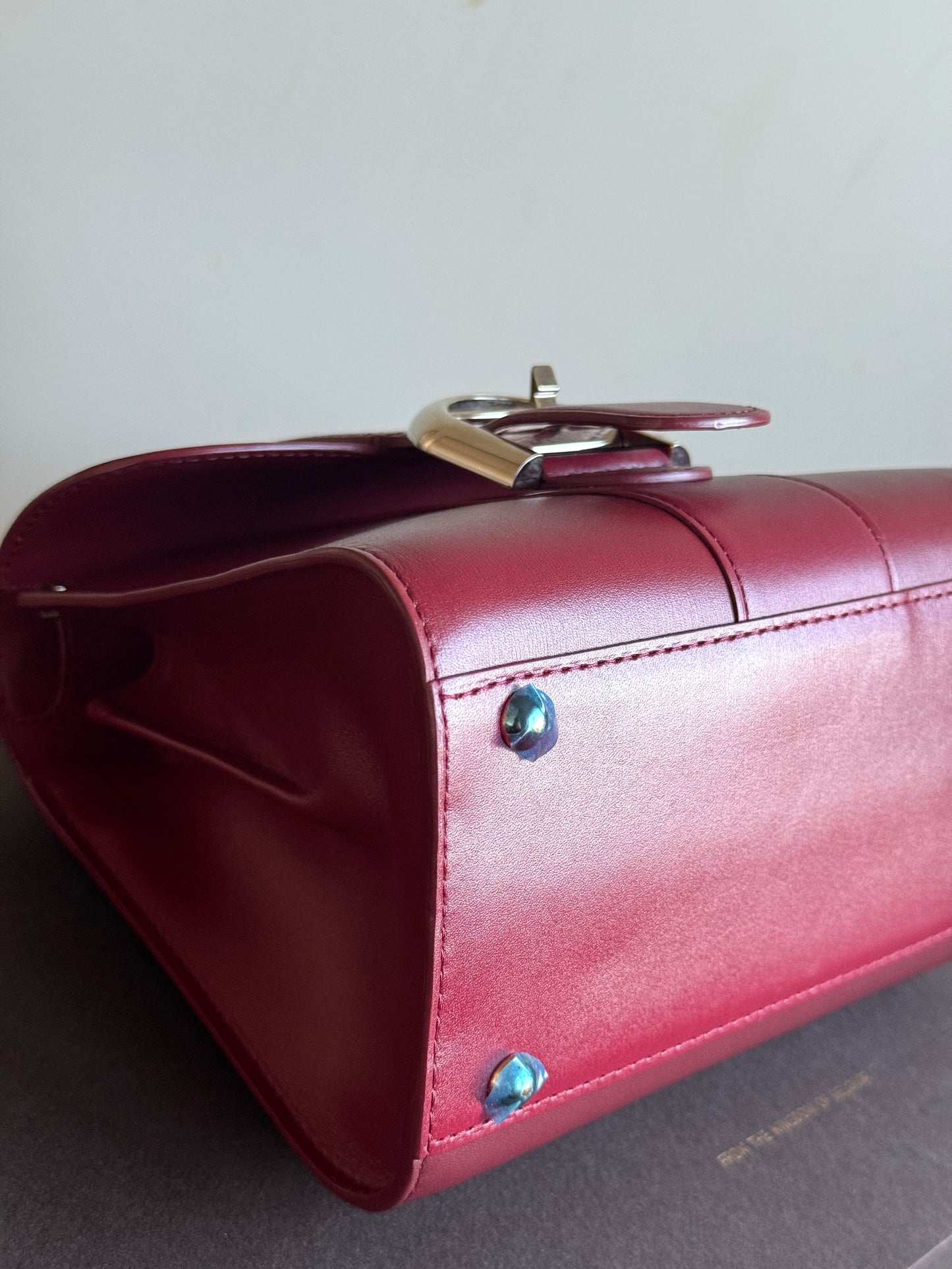 Pre-owned Delvaux Brillant Mini Burgundy Leather Bag