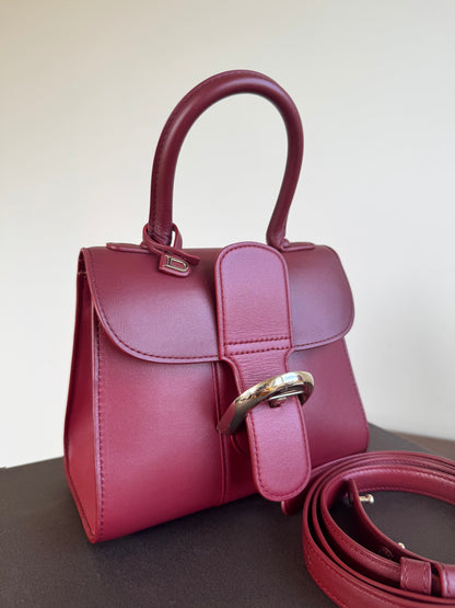 Pre-owned Delvaux Brillant Mini Burgundy Leather Bag