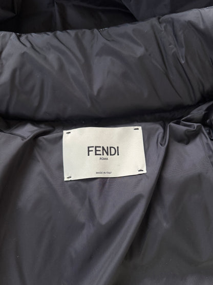 Pre-owned Fendi Silver Full Bomber Down Jacket
