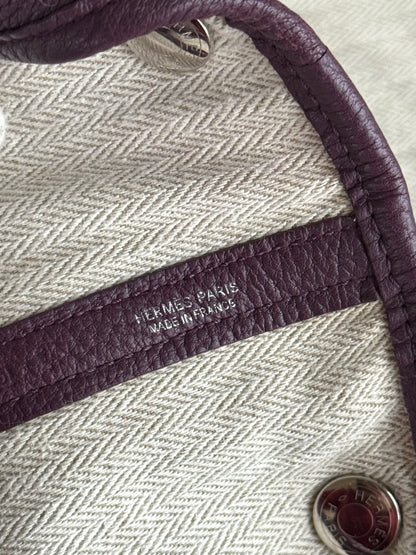 Pre-owned Hermès Garden Party 36 Purple Negonda Leather Tote Bag