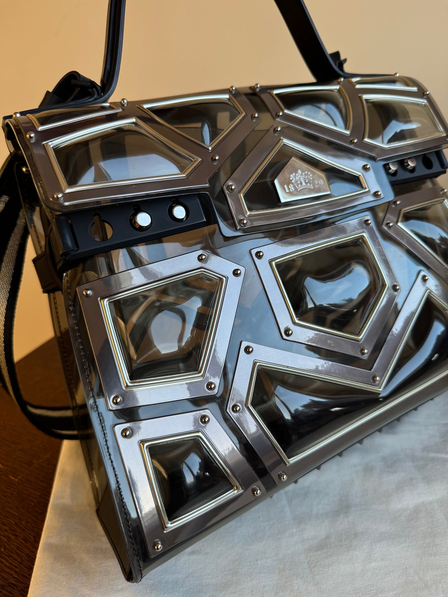 Pre-owned Delvaux Tempête Gladiator Metal Plastic Bag Limited Edition