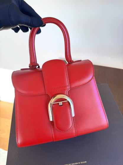 Pre-owned Delvaux Brillant Mini Red Box Calf Bag