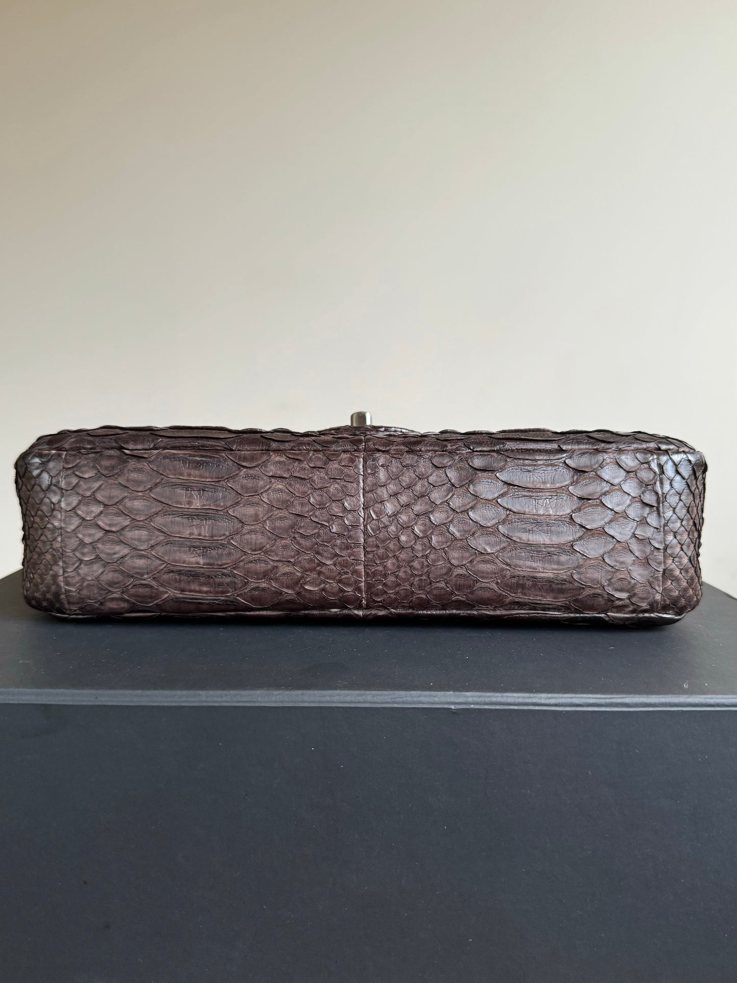 Pre-owned Chanel Timeless Classic Standard Python Flap Bag