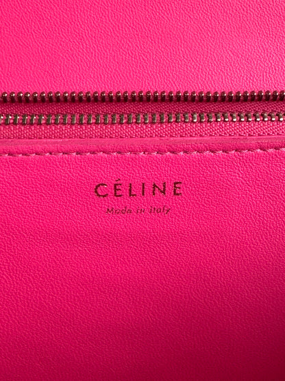 Pre-owned Céline Classic Box Medium Pink Python Bag