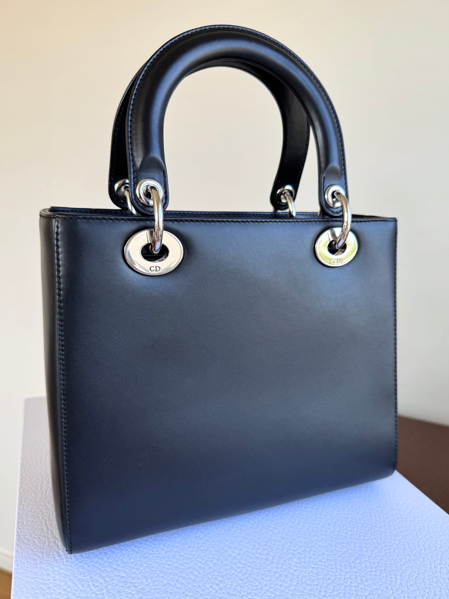 Pre-owned Dior Lady Dior Medium Pockets Multicolor Leather Bag