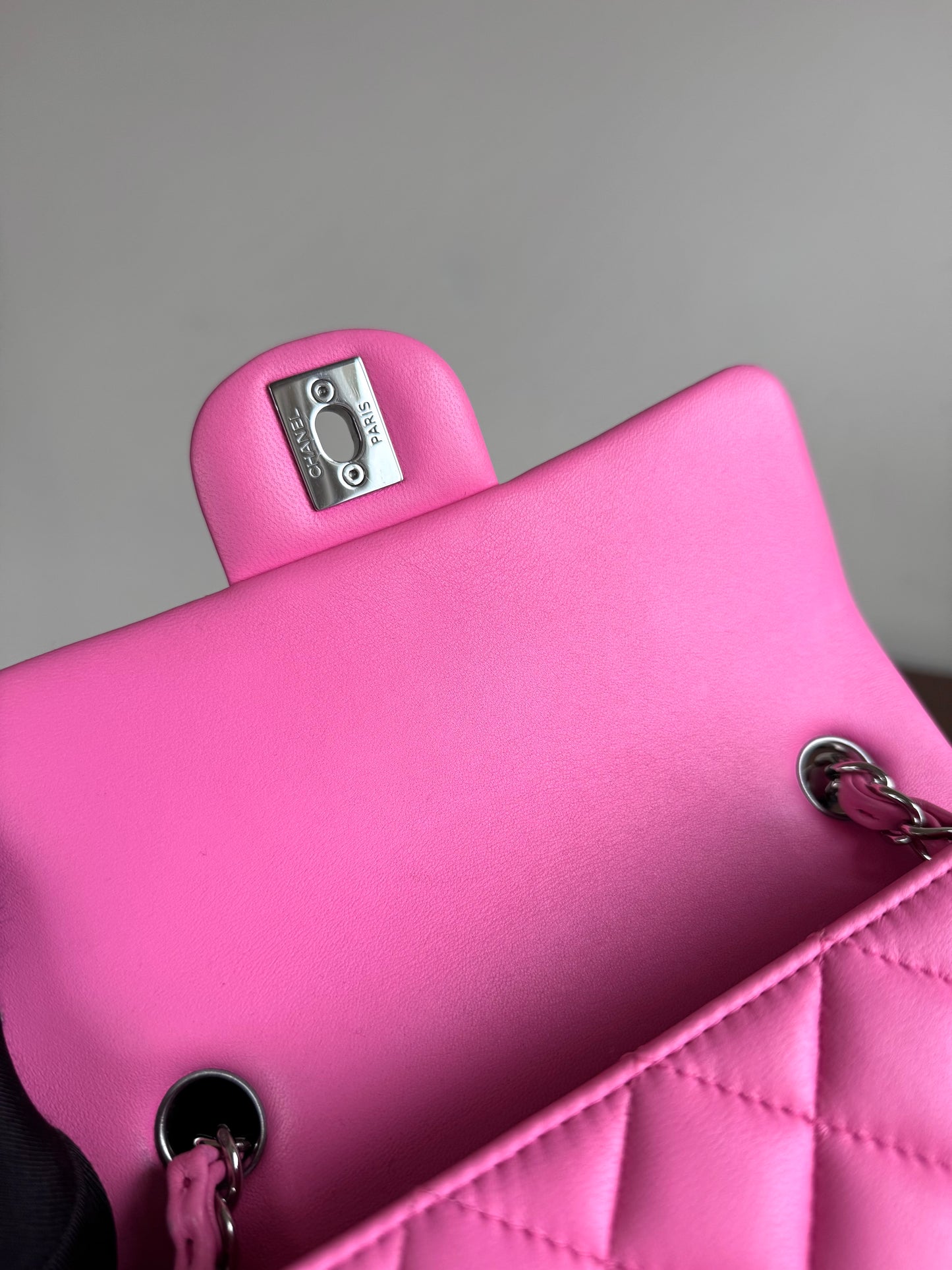 Pre-owned Chanel Timeless Mini Rectangle Pink Leather Bag