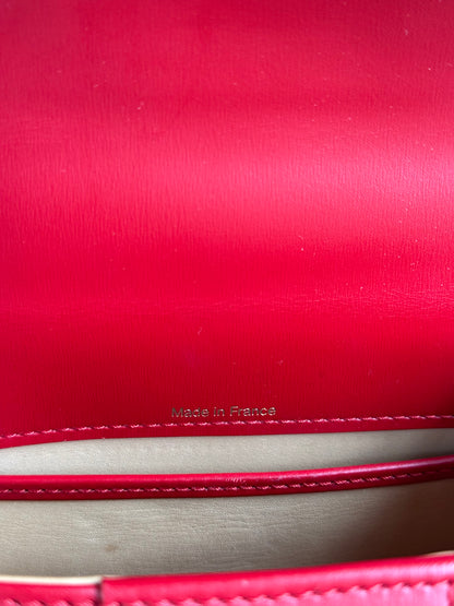 Pre-owned Delvaux Brillant Mini Swarovski Red Box Leather Bag Limited Edition