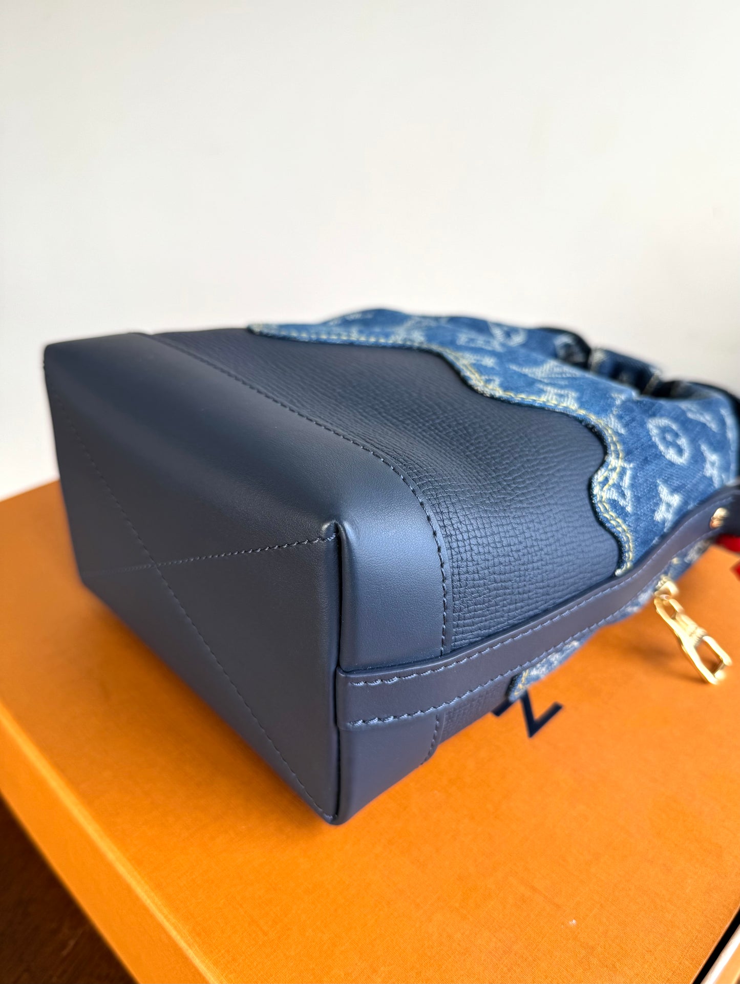 Pre-owned Louis Vuitton x Nigo Monogram Blue Denim Japanese Cruiser Bag