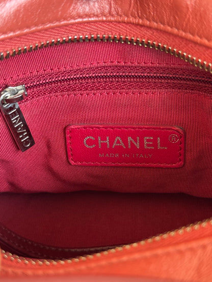 Pre-owned Chanel Gabrielle Small Brick Red Burgundy Leather Hobo Bag