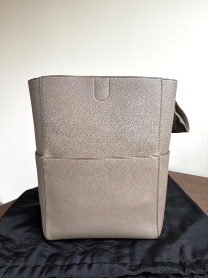 Pre-owned Céline Seau Sangle Taupe Leather Tote Bag