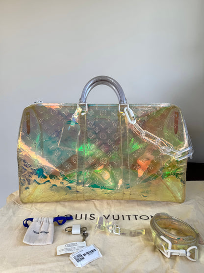 Pre-owned Louis Vuitton Keepall 50 Prism Multicolor Travel Bag
