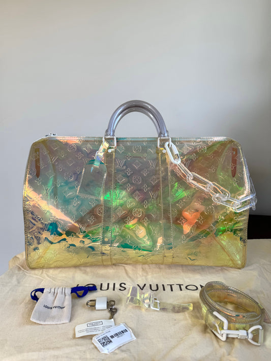 Pre-owned Louis Vuitton Keepall 50 Prism Multicolor Travel Bag
