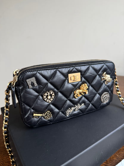 Pre-owned Chanel 2.55 Chain Wallet Lucky Charms Clutch Bag