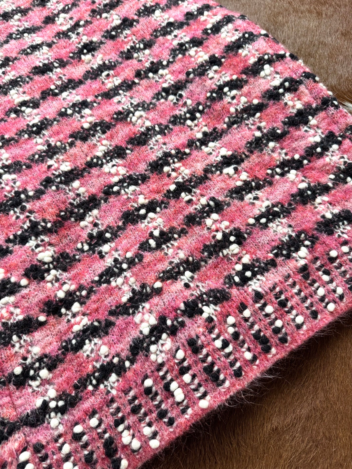 Pre-owned Chanel Paris-Salzburg Black Pink Wool Coat