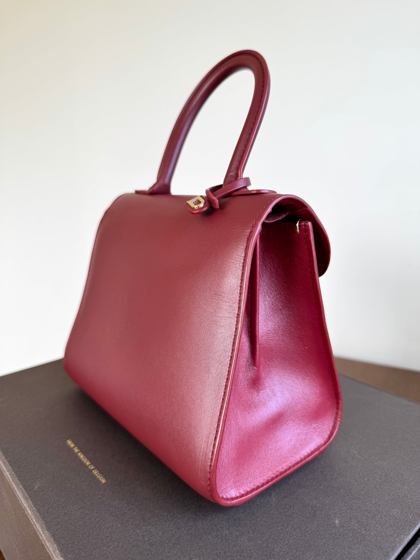 Pre-owned Delvaux Brillant Mini Burgundy Leather Bag