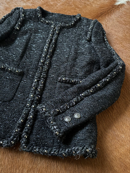 Pre-owned Chanel Paris Dallas Black Tweed Jacket
