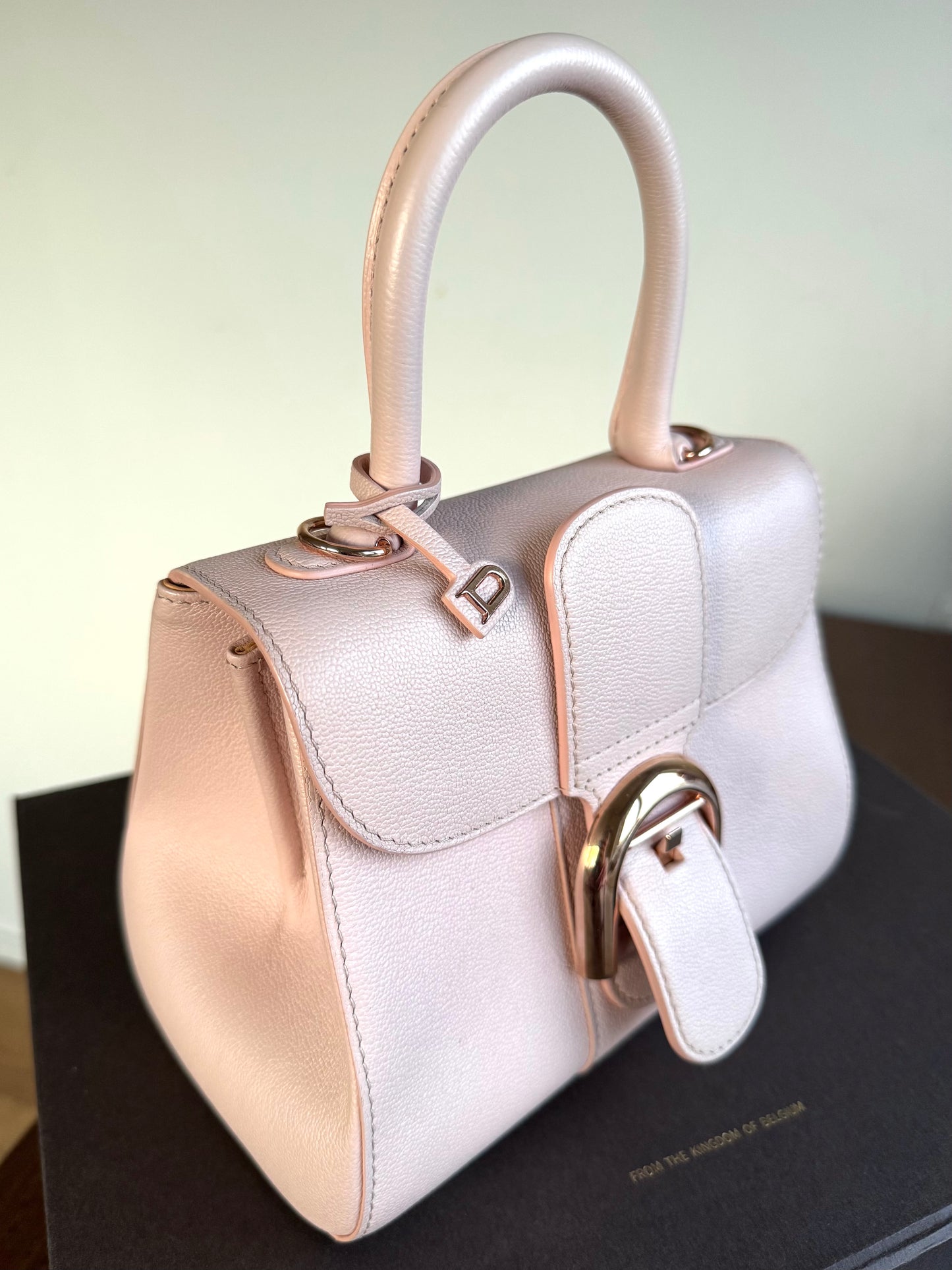 Pre-owned Delvaux Brillant Mini Light Rose Calfskin Bag