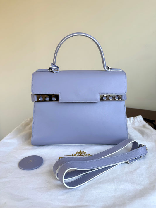 Pre-owned Delvaux Tempête MM Lavender Leather Bag