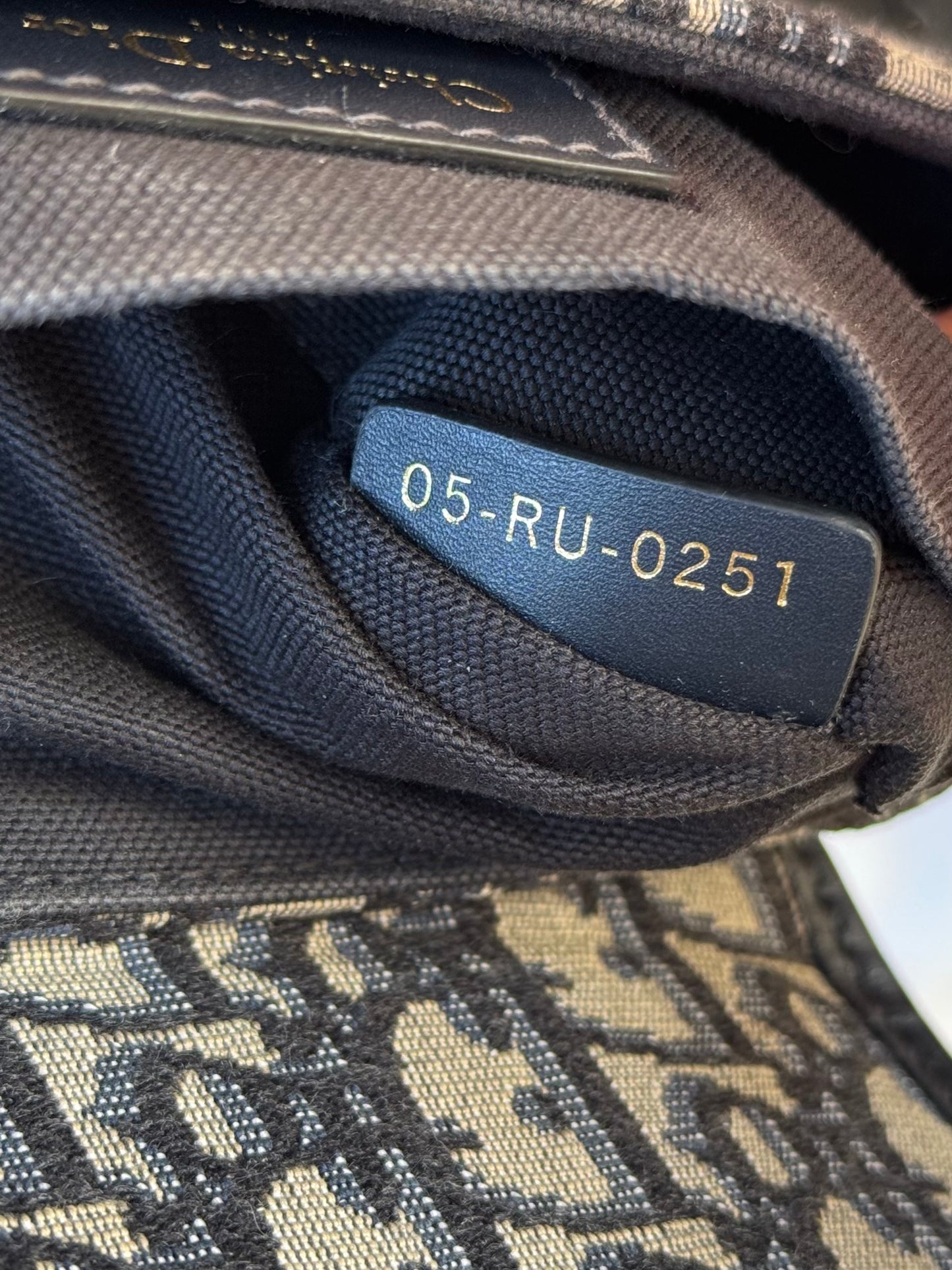 Pre-owned Dior 30 Montaigne Box Navy Canvas Leather Bag