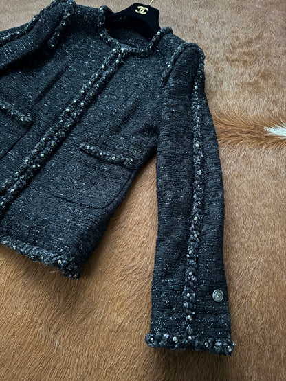 Pre-owned Chanel Paris Dallas Black Tweed Jacket